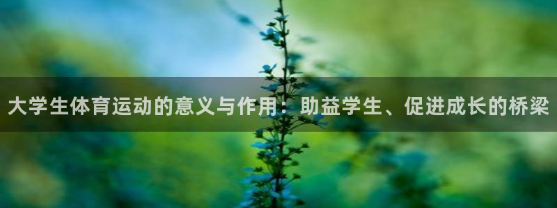 球王会体育：大学生体育运动的意义与作用：助益学生、促进成长的桥梁